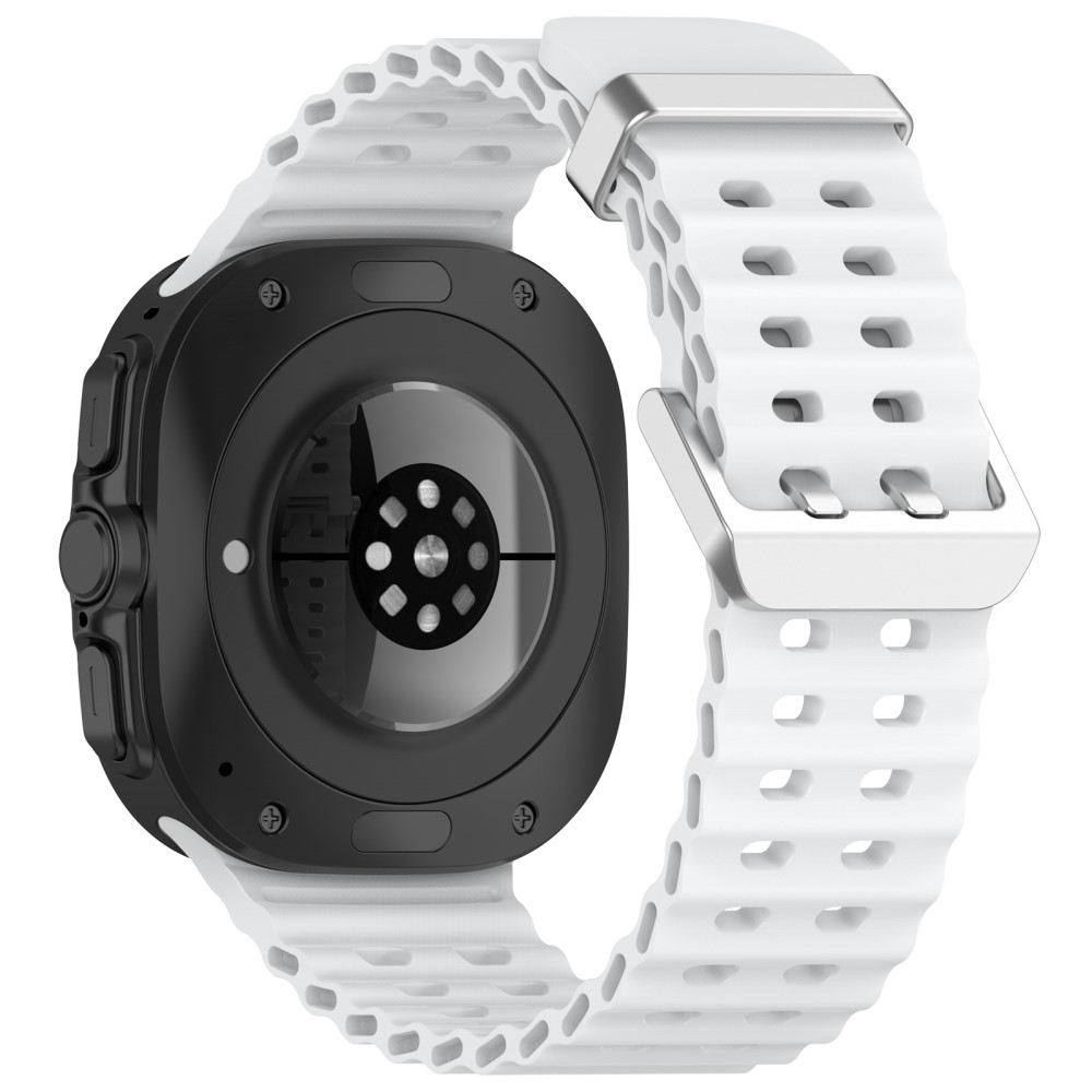  Galaxy Watch Ultra 47 mm Armband Wave Design Vit - Teknikhallen.se