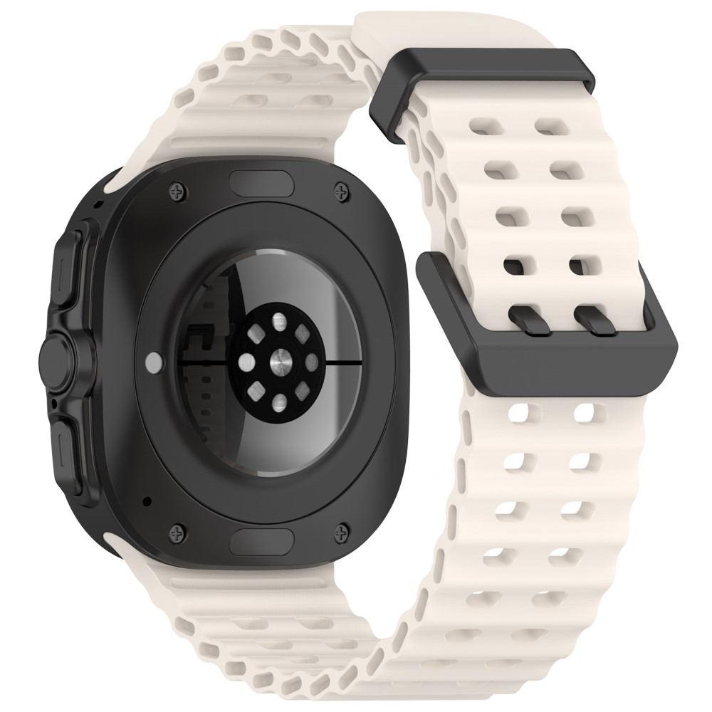  Galaxy Watch Ultra 47 mm Armband Wave Design Off White - Teknikhallen.se