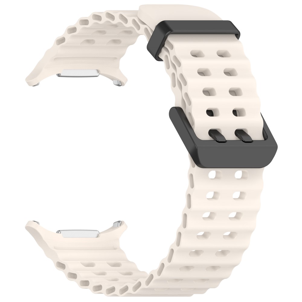  Galaxy Watch Ultra 47 mm Armband Wave Design Off White - Teknikhallen.se