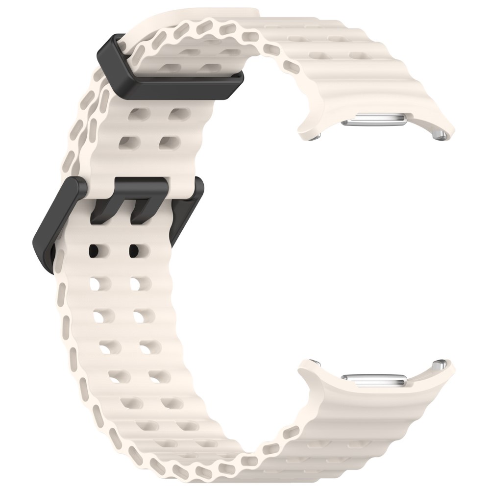  Galaxy Watch Ultra 47 mm Armband Wave Design Off White - Teknikhallen.se