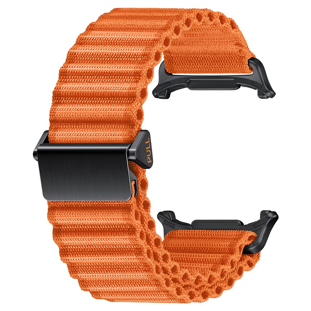  Galaxy Watch Ultra 47 mm Armband Nylon Justerbart Orange - Teknikhallen.se