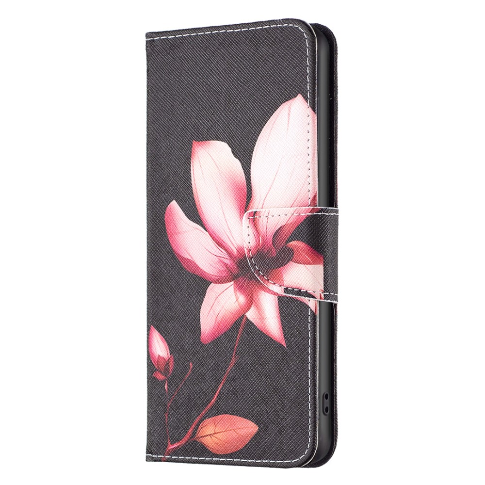  iPhone 16 Plus Fodral Med Tryck Rosa Blomma - Teknikhallen.se