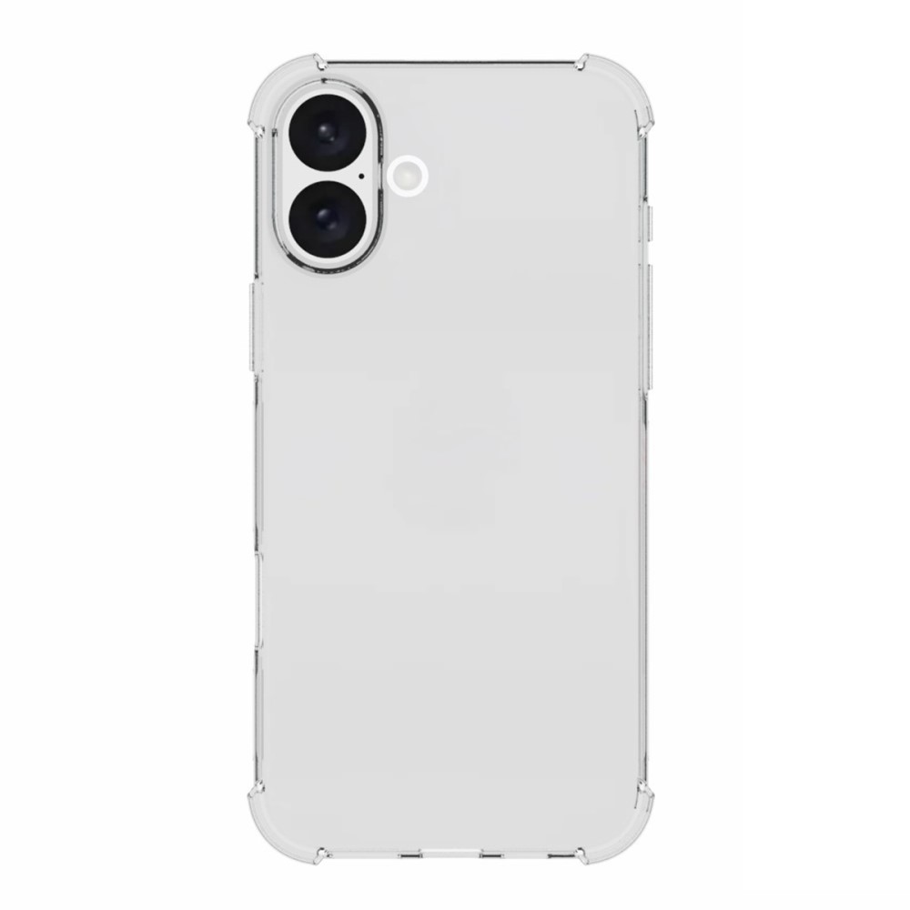  iPhone 16 Plus Skal Shockproof TPU Transparent - Teknikhallen.se