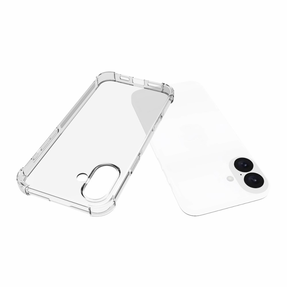  iPhone 16 Plus Skal Shockproof TPU Transparent - Teknikhallen.se