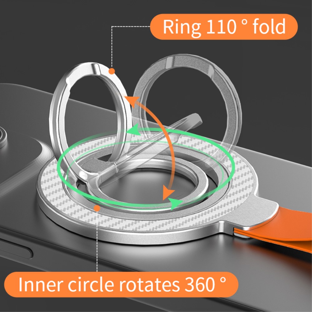  MagSafe Magnetisk Ring Hållare/Stativ Svart - Teknikhallen.se