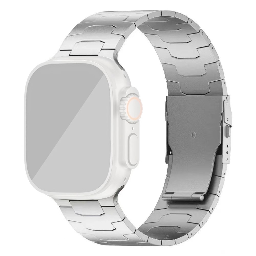  Apple Watch 42/44/45/49 Klockarmband Metall Silver - Teknikhallen.se