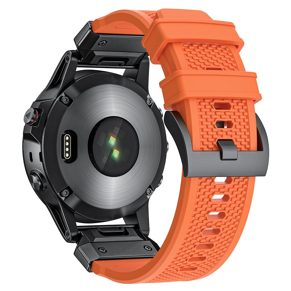  Fenix 5/5X/6X/7X 26 mm Klockarmband Robust Orange - Teknikhallen.se