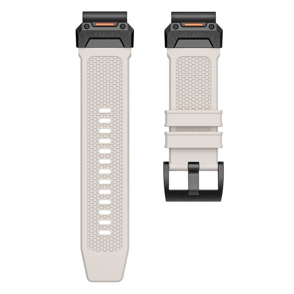  Fenix 5/5X/6X/7X 26 mm Klockarmband Robust Beige - Teknikhallen.se