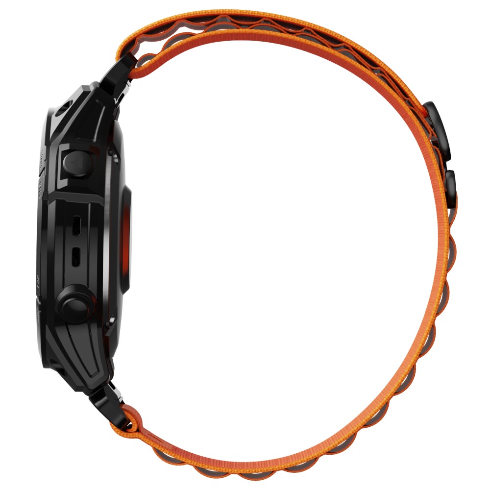  Klockarmband 26 mm Justerbart Nylon Orange - Teknikhallen.se