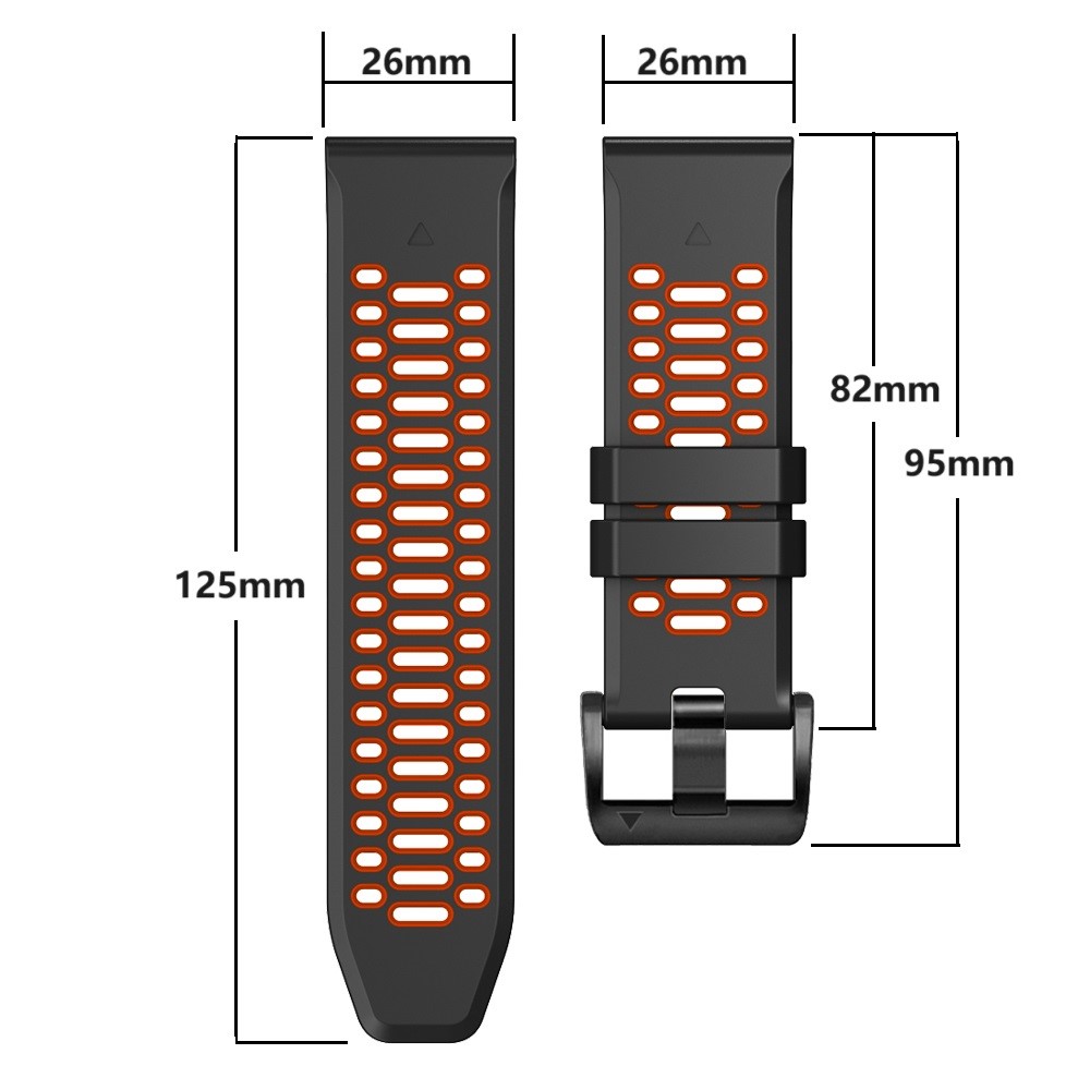  Klockarmband 26 mm Dual-Color Robust Blå/Orange - Teknikhallen.se