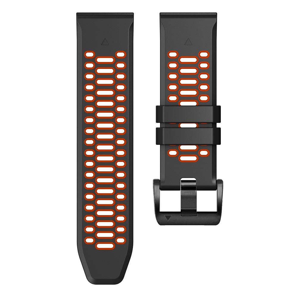  Klockarmband 26 mm Dual-Color Robust Svart/Röd - Teknikhallen.se