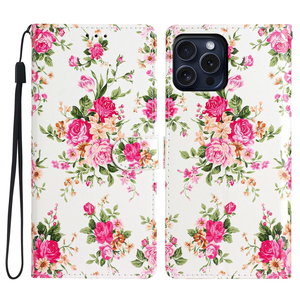  iPhone 16 Pro Max Fodral Med Blommor Tryck - Teknikhallen.se