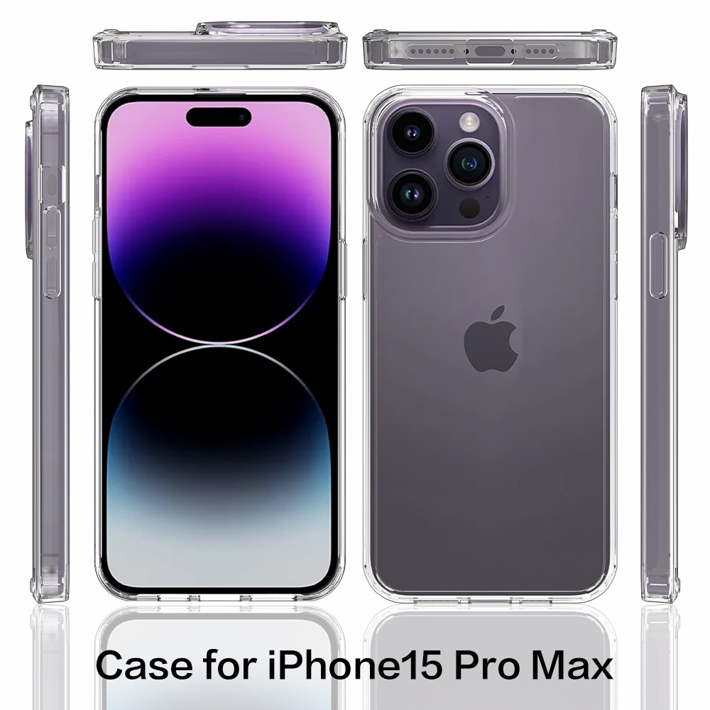  iPhone 16 Pro Max Skal Akryl/TPU Transparent - Teknikhallen.se