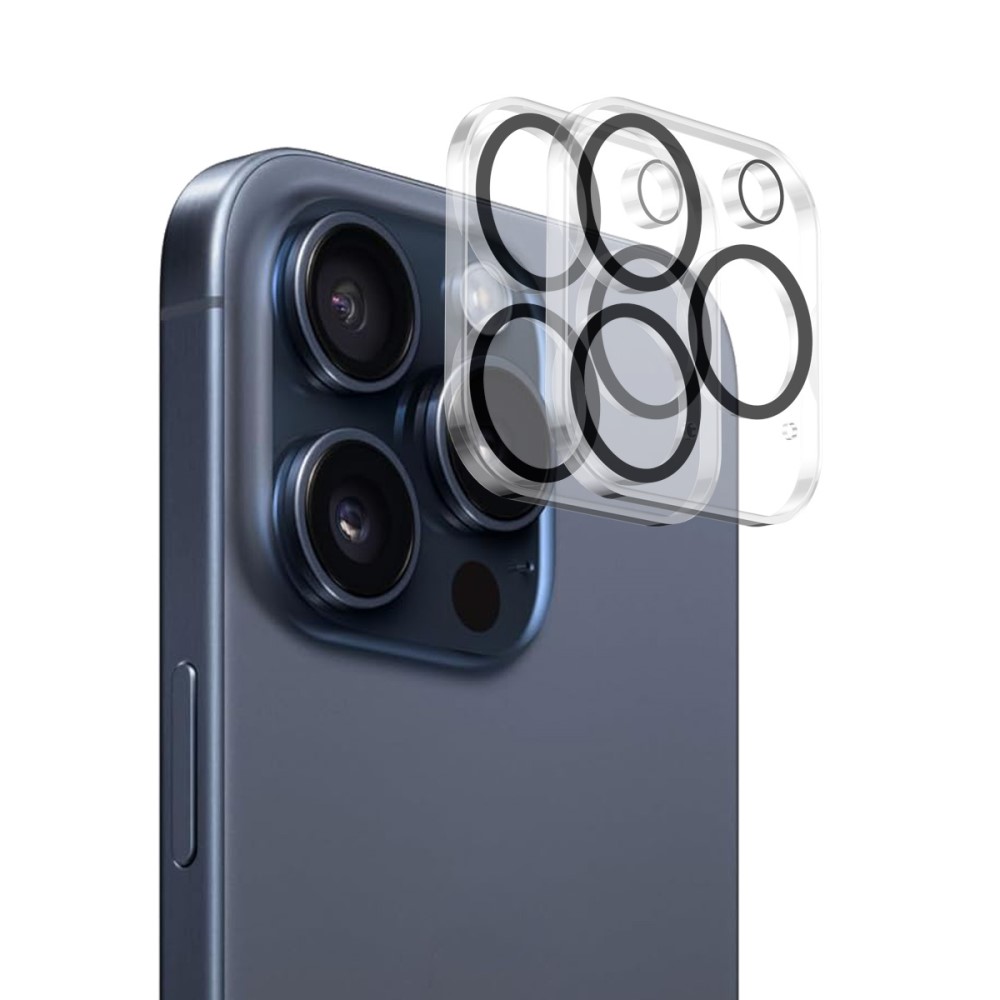 ENKAY ENKAY iPhone 16 Pro Max/16 Pro Linsskydd 2-PACK Black Rings - Teknikhallen.se