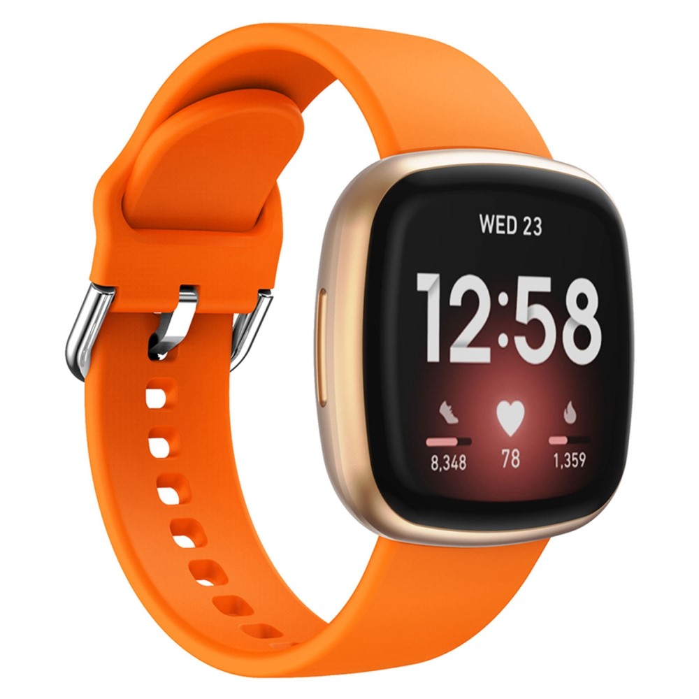  Fitbit Versa 4/Sense 2 Klockarmband Silikon Orange - Teknikhallen.se