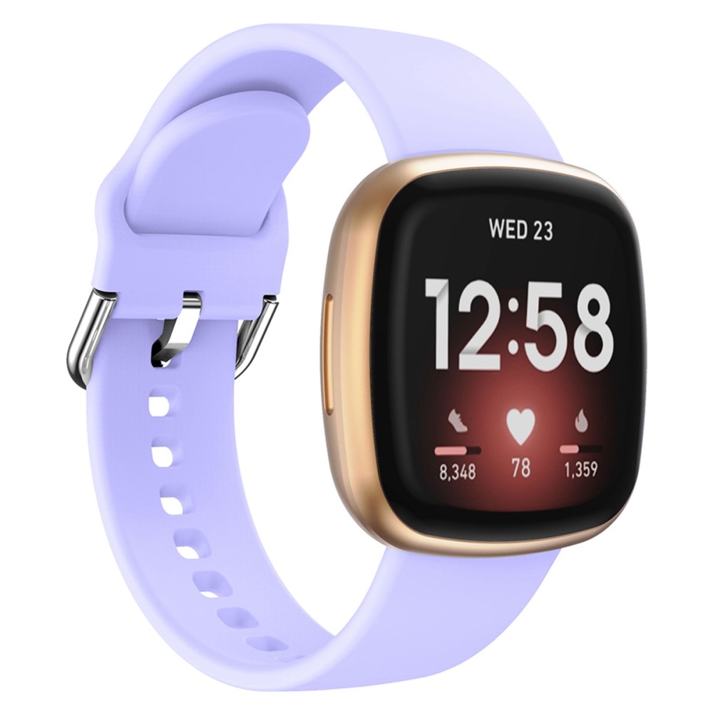  Fitbit Versa 4/Sense 2 Klockarmband Silikon Lila - Teknikhallen.se