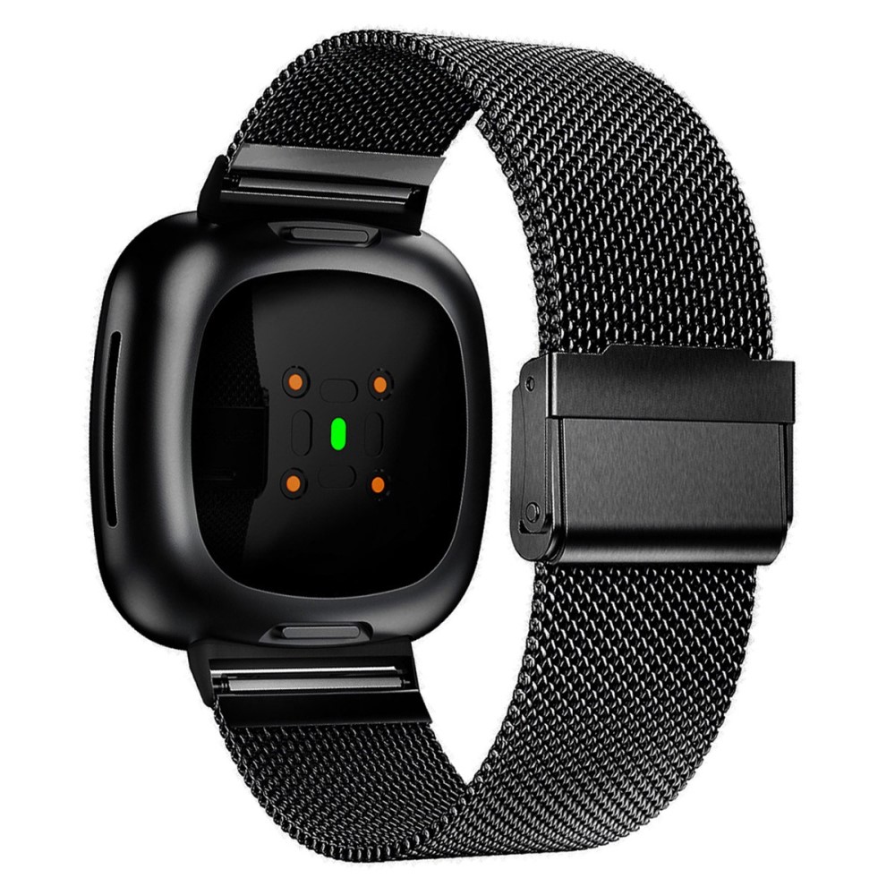  Fitbit Versa 4/Sense 2 Klockarmband Milanese Svart - Teknikhallen.se