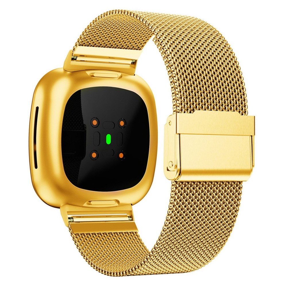  Fitbit Versa 4/Sense 2 Klockarmband Milanese Guld - Teknikhallen.se