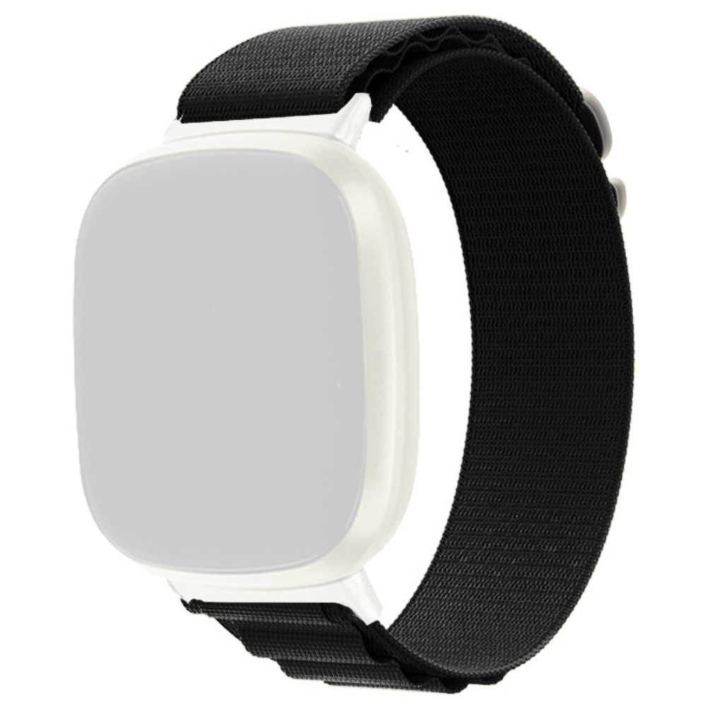  Fitbit Versa 4/Sense 2 Armband Justerbar Nylon Svart - Teknikhallen.se