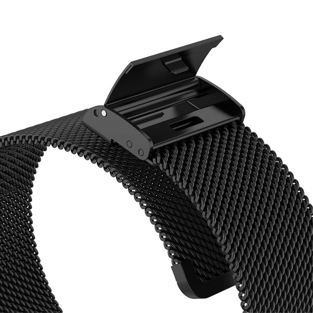  Fitbit Versa 4/Sense 2 Armband Metall Svart - Teknikhallen.se