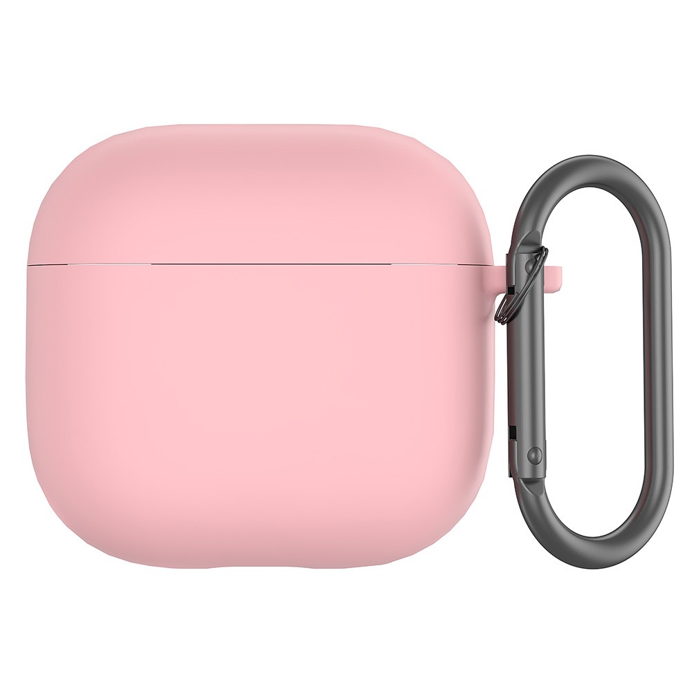  AirPods 4 Skal Med Karbinhake Silikon Ljus Rosa - Teknikhallen.se