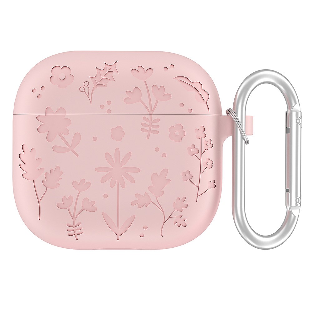  AirPods 4 Skal Med Motiv Blommor Silikon Rosa - Teknikhallen.se