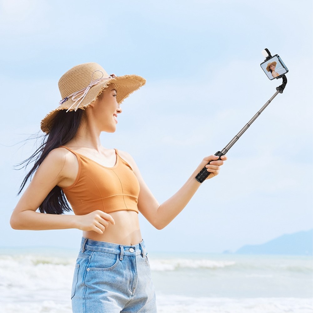 MCDODO MCDODO Selfie Stick Med Lampa Bluetooth Svart - Teknikhallen.se