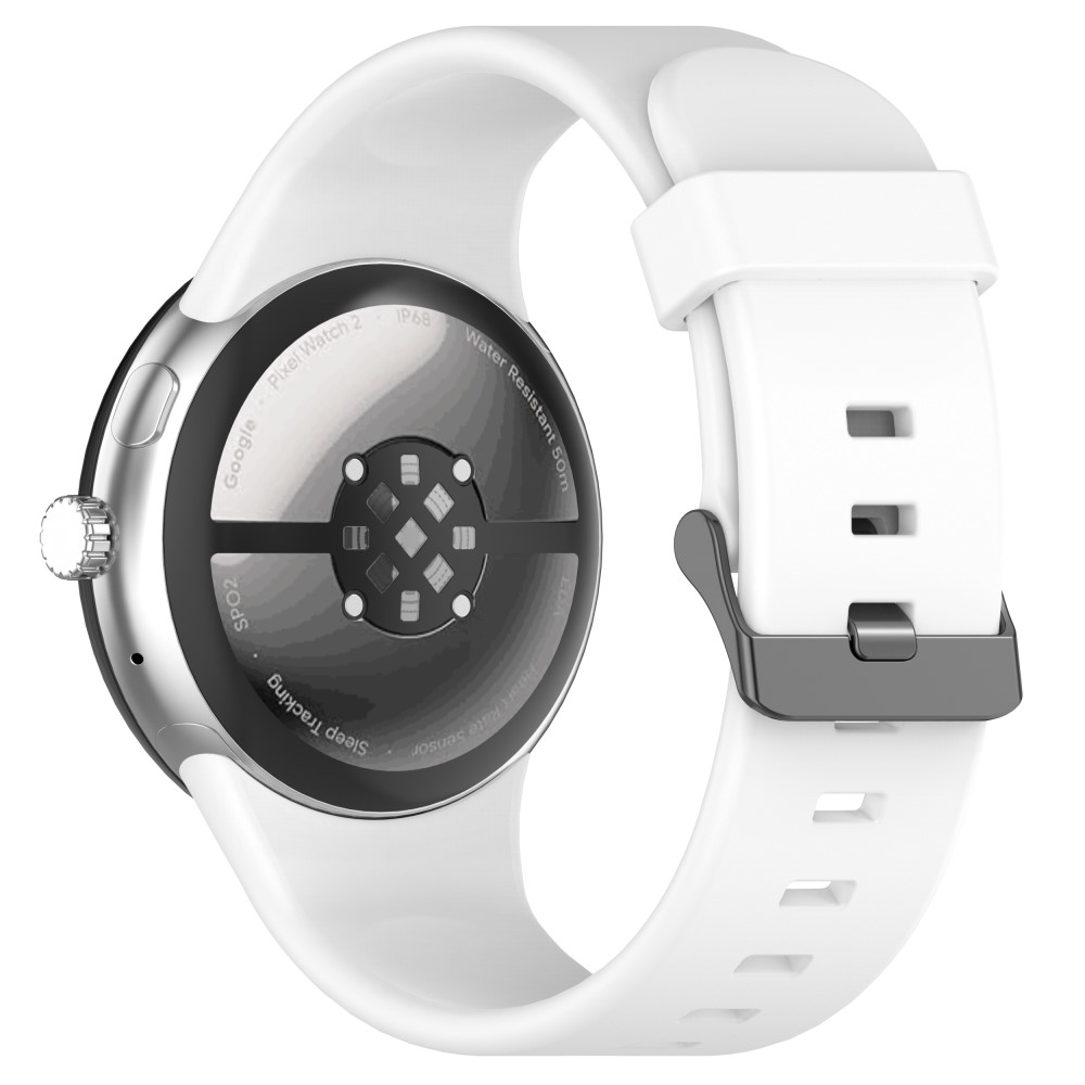  Google Pixel Watch 3 45 mm Armband Silikon Vit - Teknikhallen.se