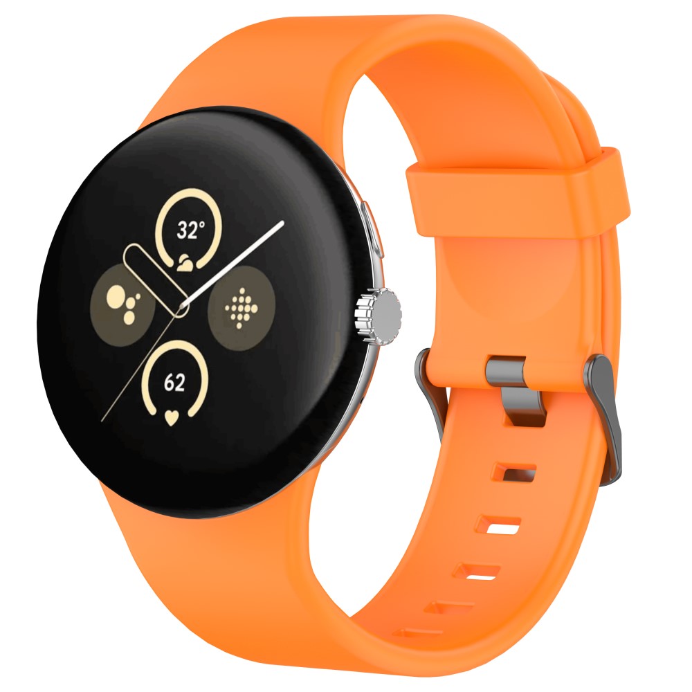  Google Pixel Watch 3 45 mm Armband Silikon Orange - Teknikhallen.se