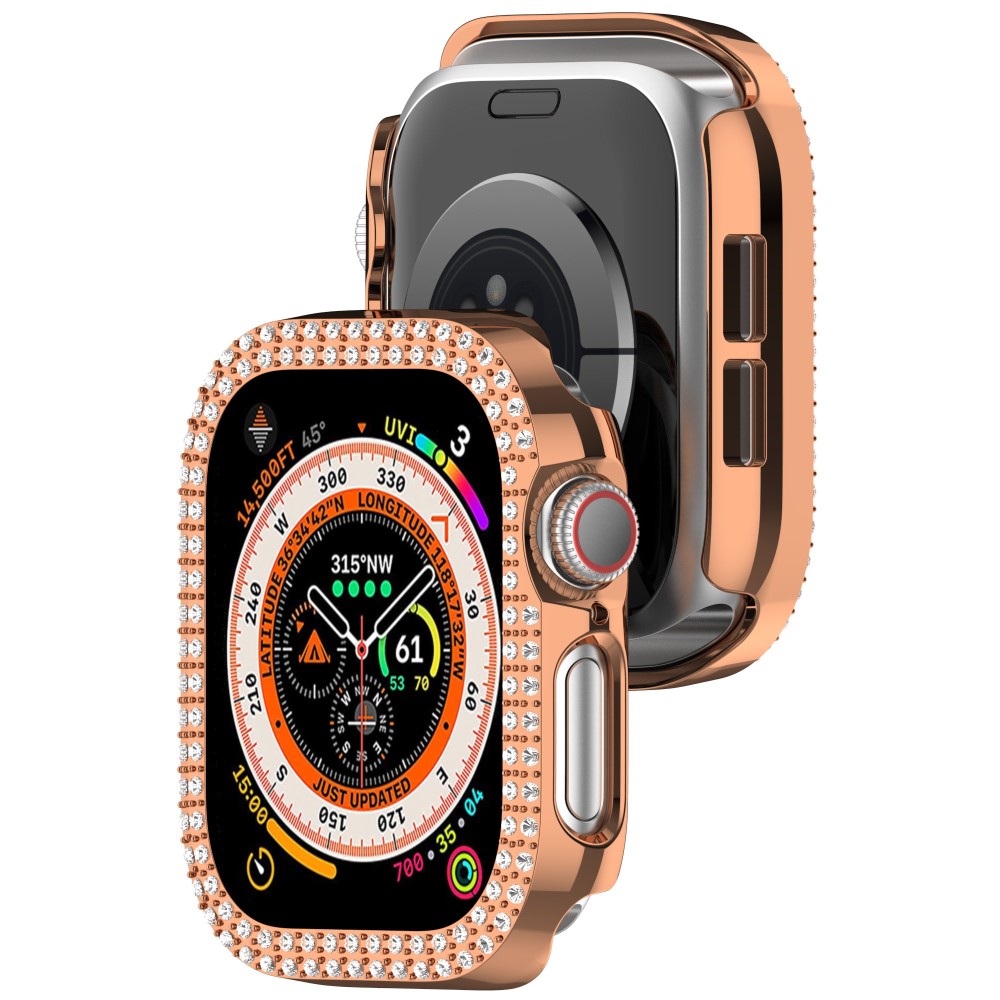  Apple Watch 10 42 mm Skal Rhinestone Roséguld - Teknikhallen.se