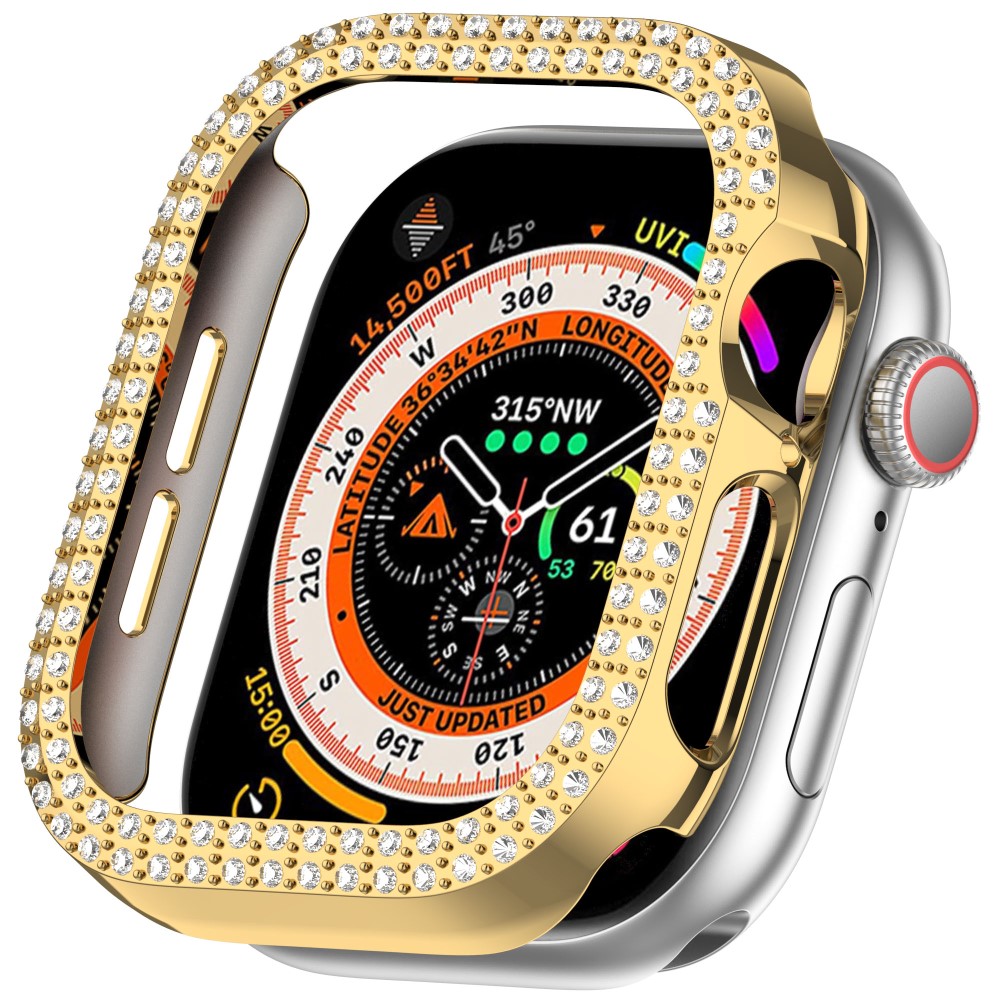  Apple Watch 10 42 mm Skal Rhinestone Guld - Teknikhallen.se