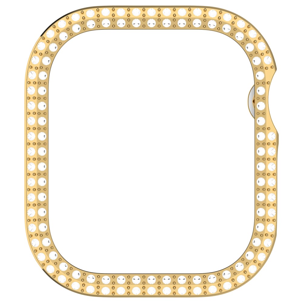  Apple Watch 10 42 mm Skal Rhinestone Guld - Teknikhallen.se