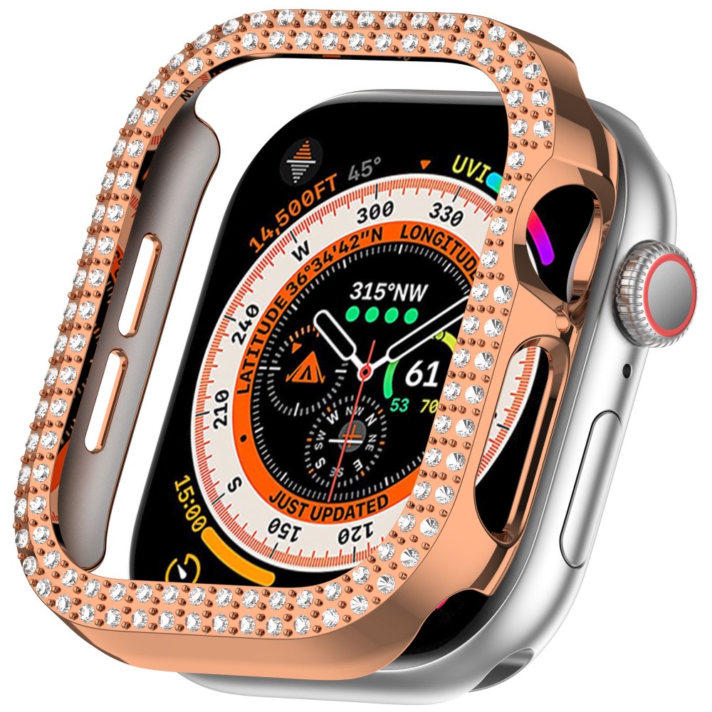  Apple Watch 10 46 mm Skal Rhinestone Roséguld - Teknikhallen.se