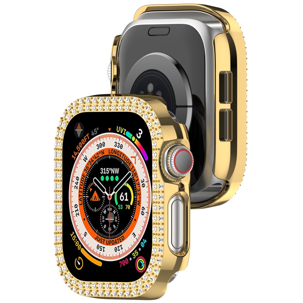  Apple Watch 10 46 mm Skal Rhinestone Guld - Teknikhallen.se