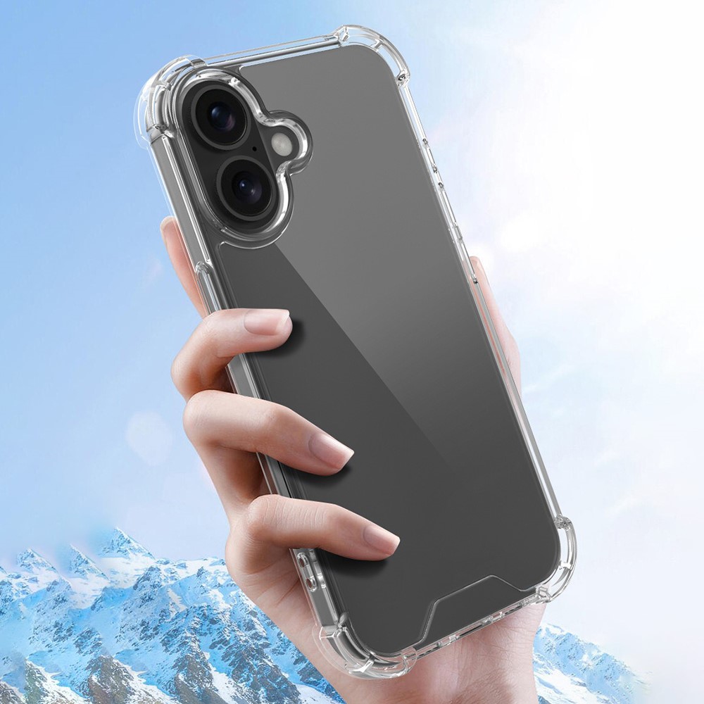  iPhone 16 Plus Skal Shockproof Transparent - Teknikhallen.se