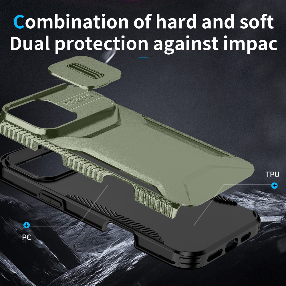  iPhone 16 Pro Skal CamShield Hybrid Grön - Teknikhallen.se