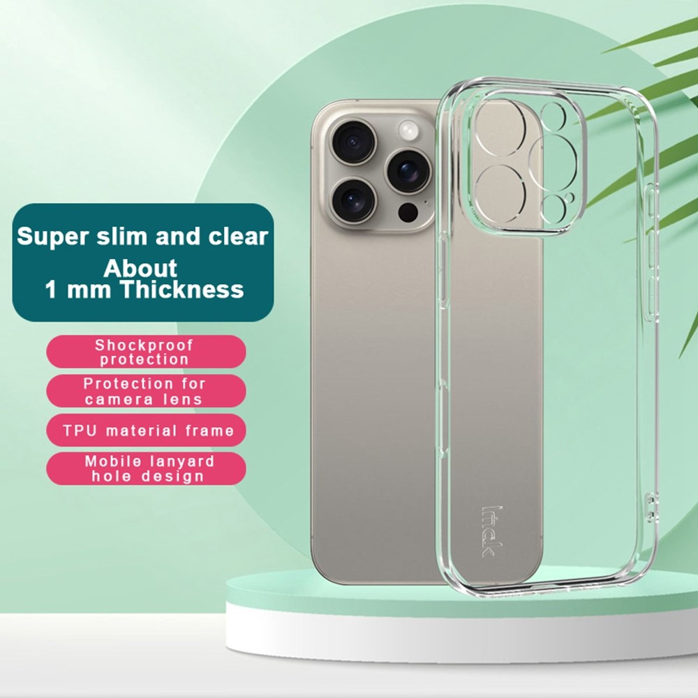 IMAK IMAK iPhone 16 Pro Skal TPU Transparent - Teknikhallen.se