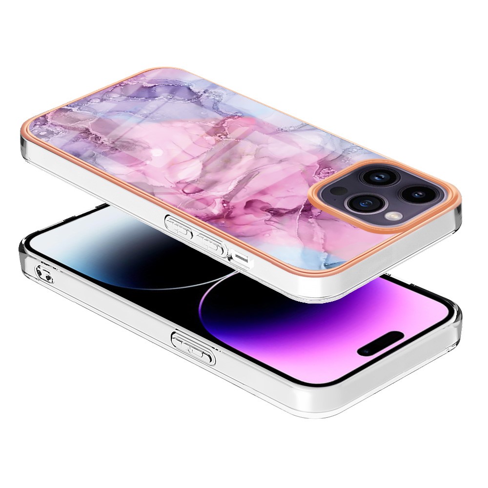  iPhone 16 Pro Skal TPU Marmor Rosa - Teknikhallen.se