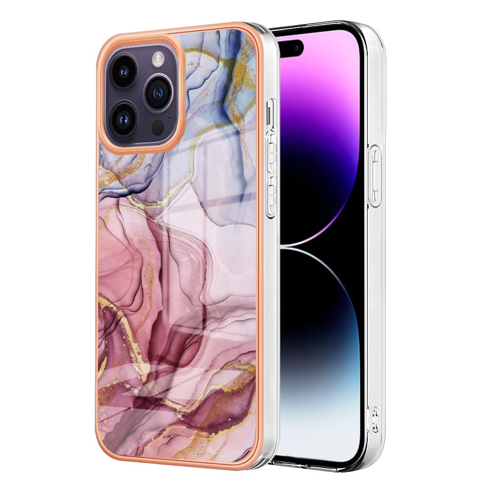  iPhone 16 Pro Max Skal TPU Marmor Roséguld - Teknikhallen.se