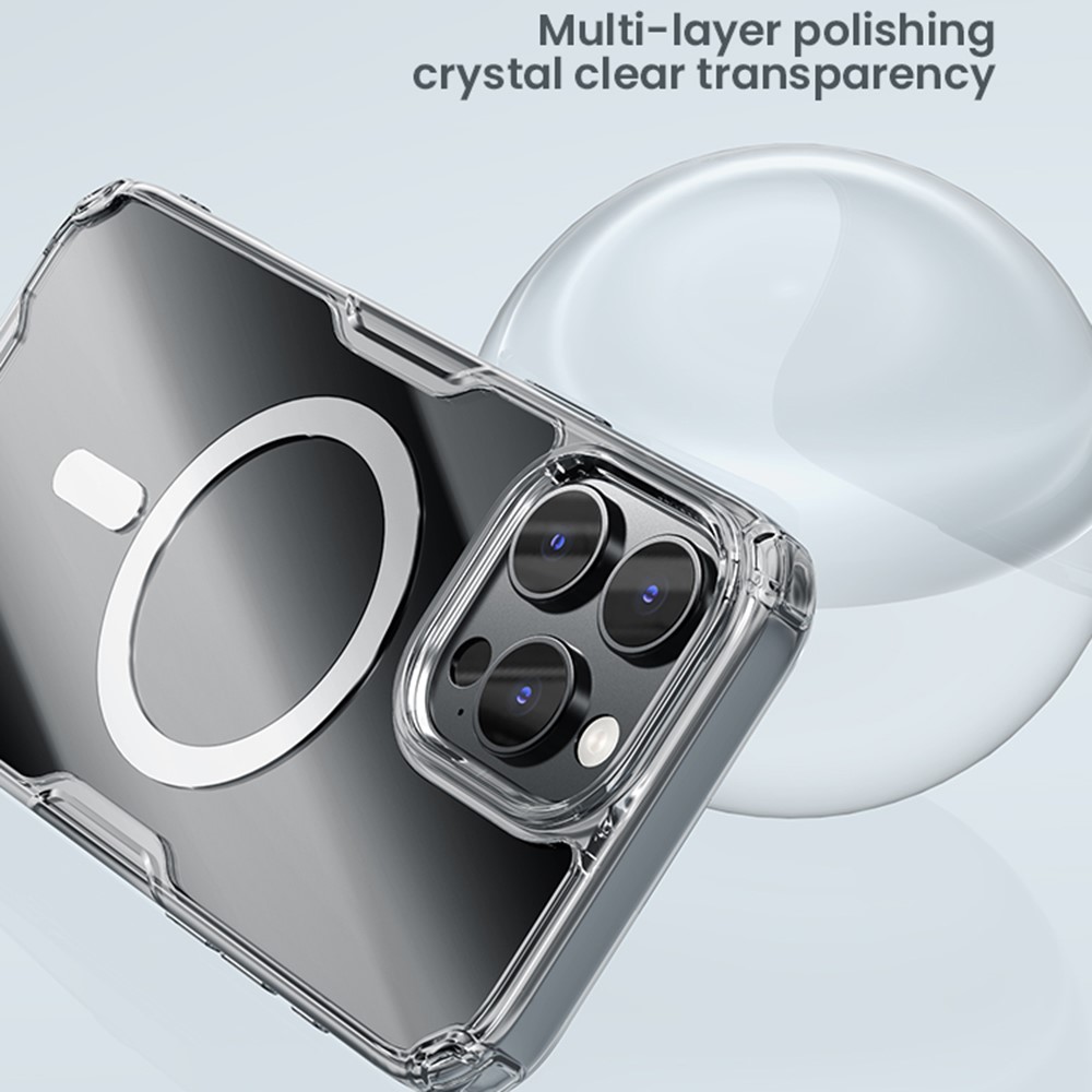 NILLKIN NILLKIN iPhone 16 Pro Max Skal MagSafe Pro Transparent - Teknikhallen.se