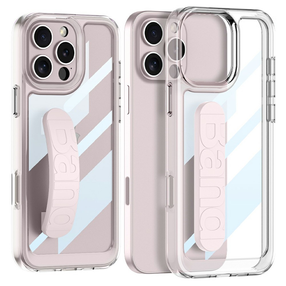 GKK GKK iPhone 16 Pro Skal Hand Strap Hybrid Rosa - Teknikhallen.se