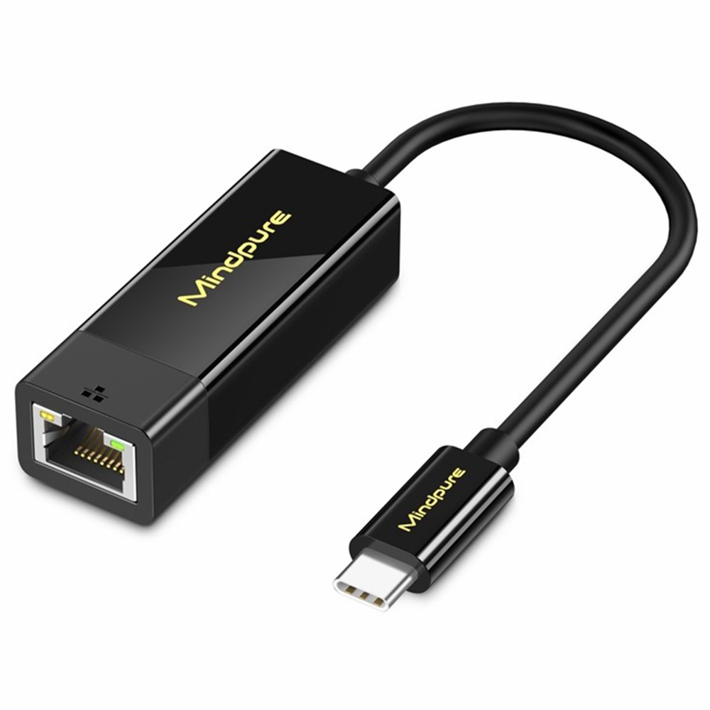 MINDPURE MINDPURE USB-C - RJ45 Nätverksadapter Svart - Teknikhallen.se