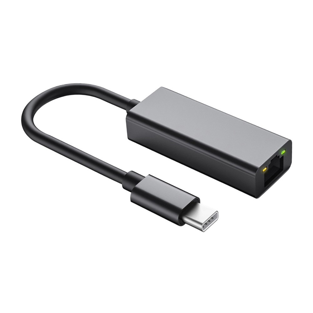  USB-C Till RJ45 Nätverksadapter Grå - Teknikhallen.se