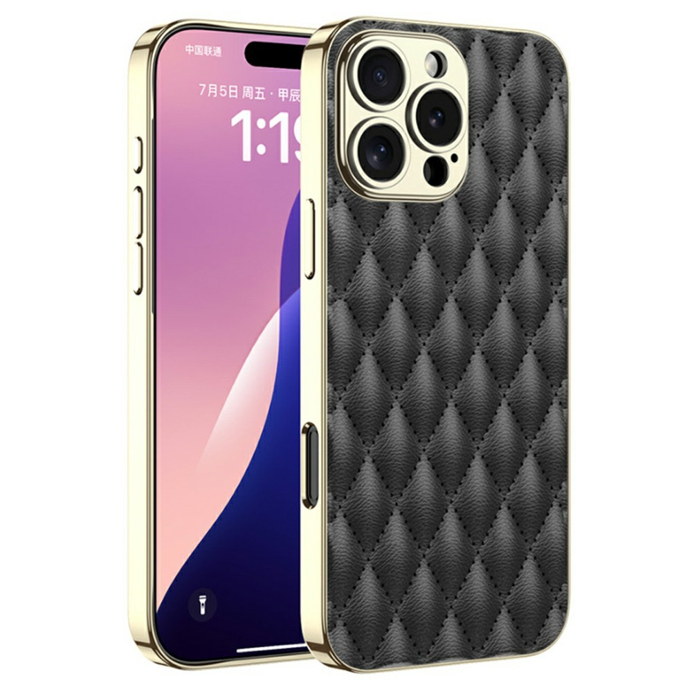 GKK GKK iPhone 16 Pro Skal Diamond Hybrid Läder Svart - Teknikhallen.se