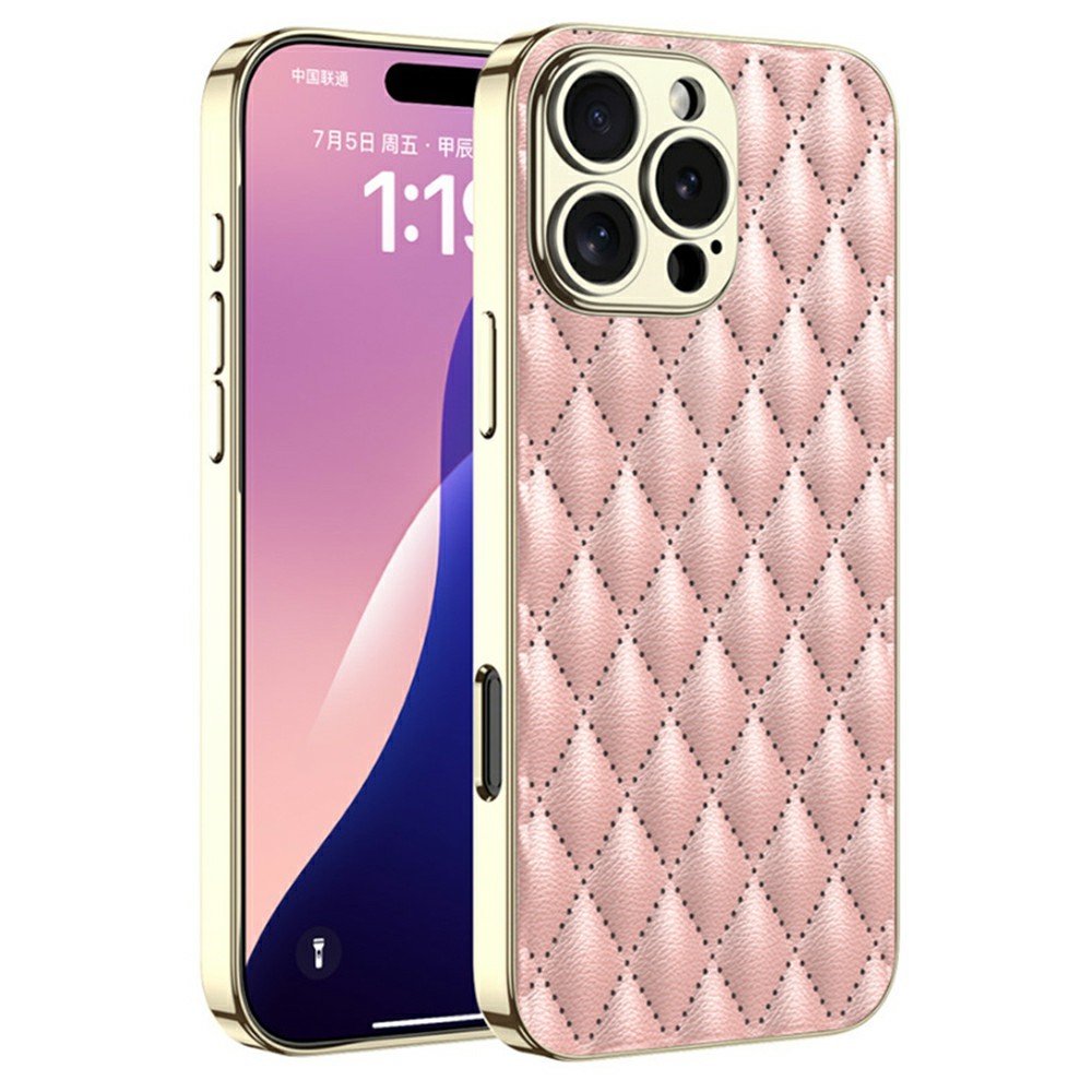 GKK GKK iPhone 16 Pro Skal Diamond Hybrid Läder Rosa - Teknikhallen.se