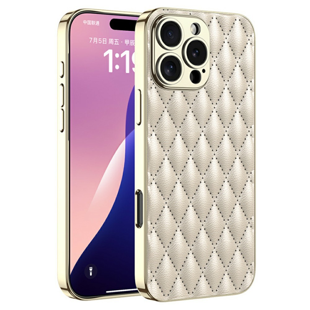 GKK GKK iPhone 16 Pro Skal Diamond Hybrid Läder Champagne - Teknikhallen.se