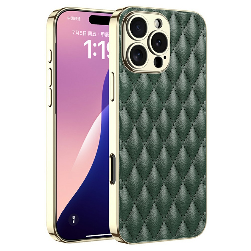 GKK GKK iPhone 16 Pro Max Skal Diamond Hybrid Läder Mörk Grön - Teknikhallen.se