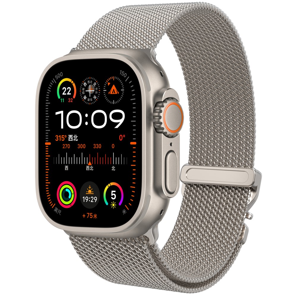  Apple Watch 38/40/41/42 mm Klockarmband Milanese Titanium - Teknikhallen.se