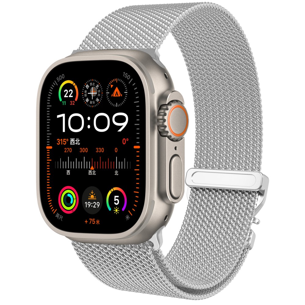  Apple Watch 38/40/41/42 mm Klockarmband Milanese Silver - Teknikhallen.se