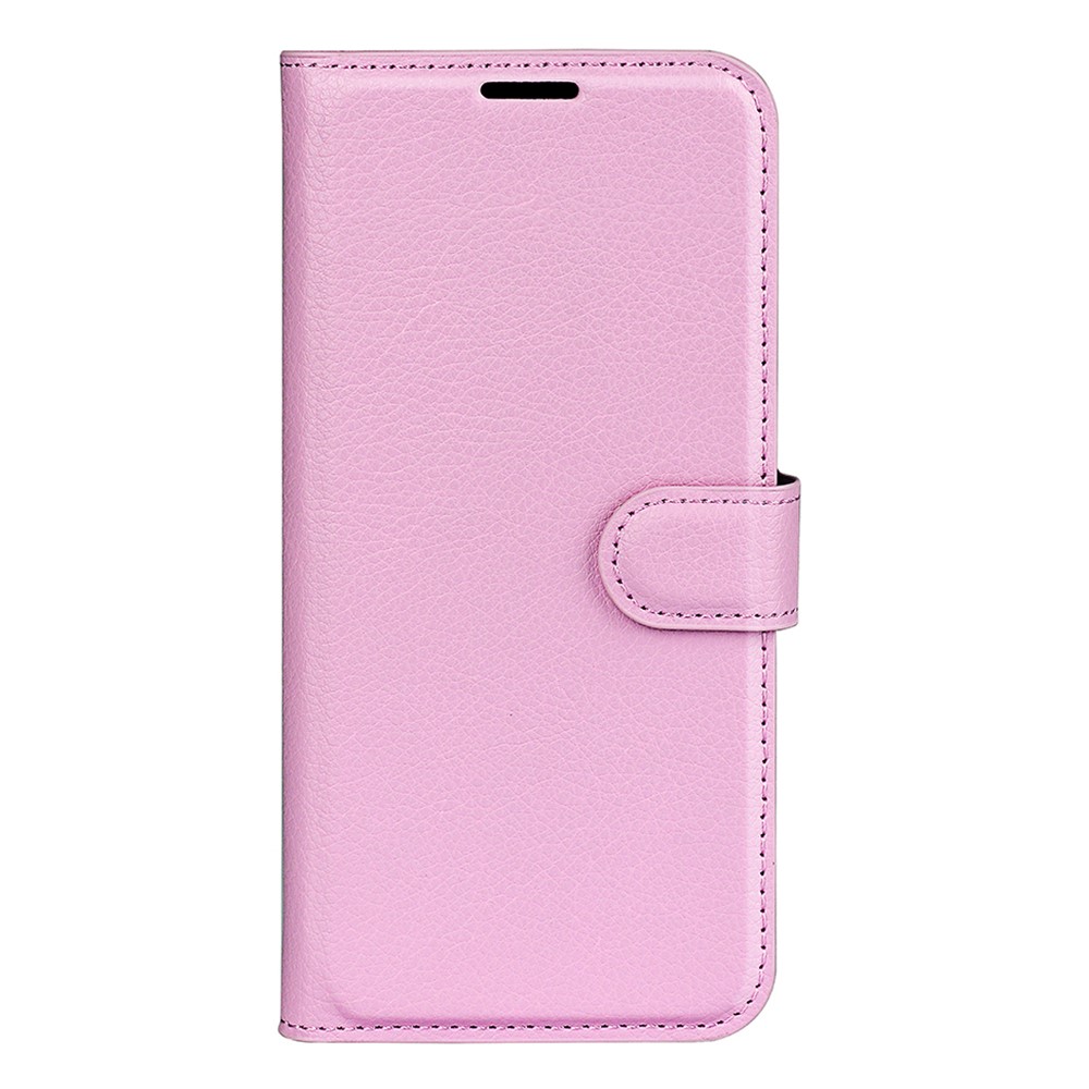  Samsung Galaxy S25 Fodral Litchi Läder Ljus Rosa - Teknikhallen.se